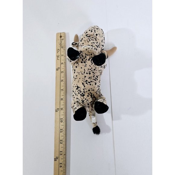 CURTO TOY Bull Cow Tan Black Spotted Stuffed Animal Plush Toy Smooth Operator - Picture 8 of 11